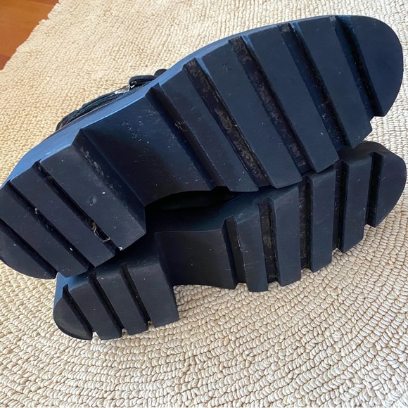 Zara lace up moto leather boots - Picture 4 of 7